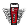 Combination spanner set 22 units inch 11 units metric 11 units Intertool HT-1305