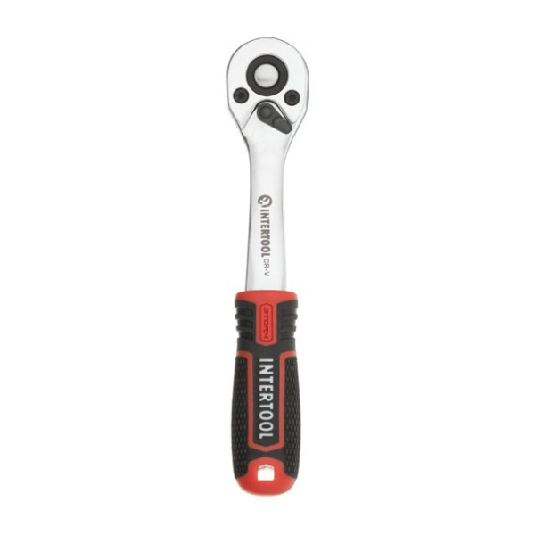 Ratchet handle 72 teeth, 1/4, Cr-V STORM Intertool ET-8001