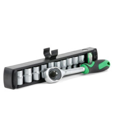 Intertool ET-6008 Ratchet Handle 10 Piece 1/4 Bit Set