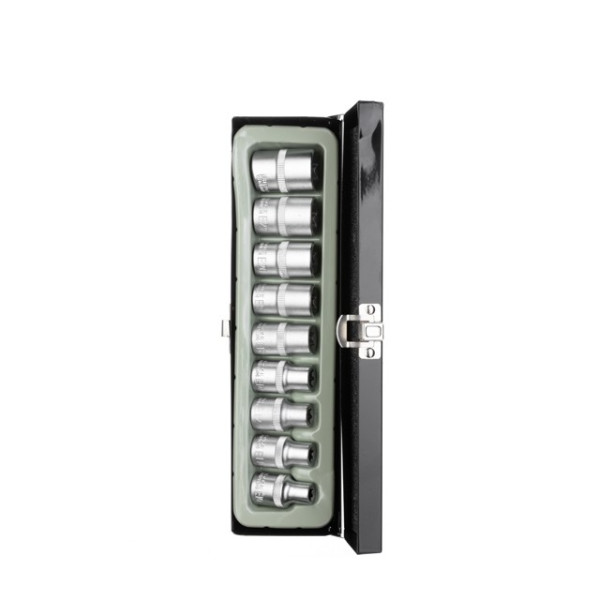 Set of TORX heads 9 pcs., E10-E24, 1/2 Intertool ET-6014
