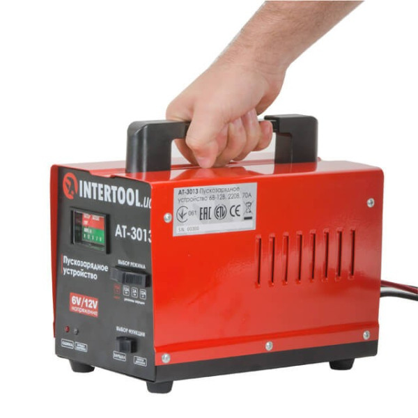 Пускозарядное устройство 6 В – 12 В, 220 В, 70 А Intertool AT-3013