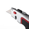 Knife with retractable trapezoidal blade, metal body, rubberized Intertool HT-0516