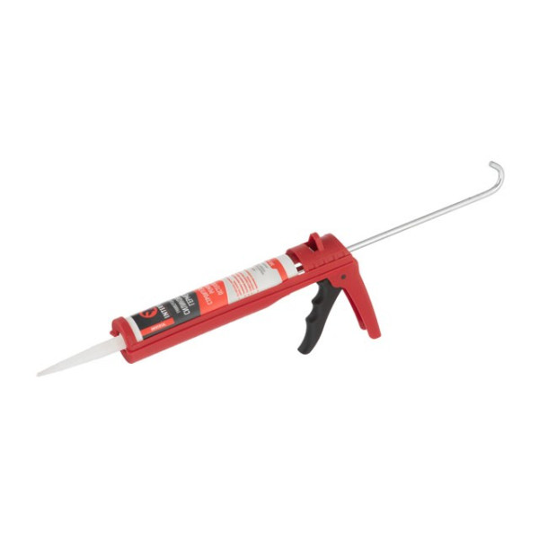 Пистолет для выдавливания силикона 1300 Н, усиленный пластик Intertool HT-0027