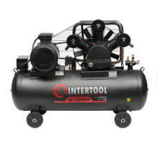 Compressor 300 l, 11 kW, 380 V, 10 atm, 1600 l/min, 3 cylinders Intertool PT-0050