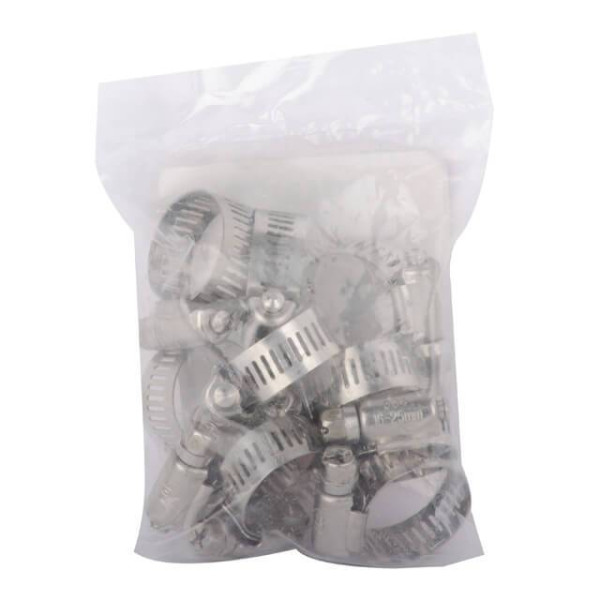 Clamp stainless steel 12.7 mm, D - 16-25 mm Intertool TC-1116