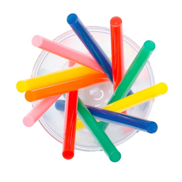 Set of colored glue rods 7.4 mm*100 mm, 12 pcs Intertool RT-1031