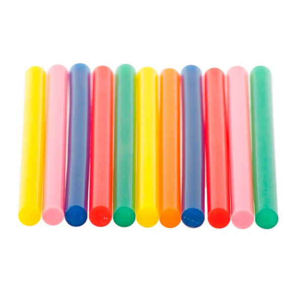Set of colored glue rods 7.4 mm*100 mm, 12 pcs Intertool RT-1031