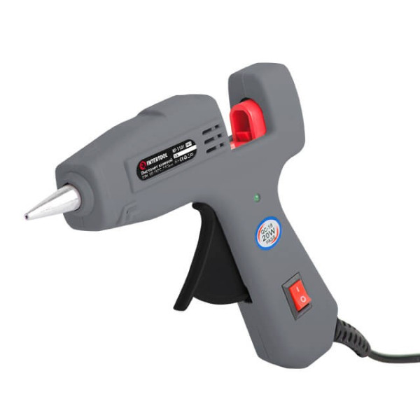 Glue gun 20(65) W, 230 V, 180-195 °C for rods 7-7.5 mm, 5-13 g/min. Intertool RT-1101
