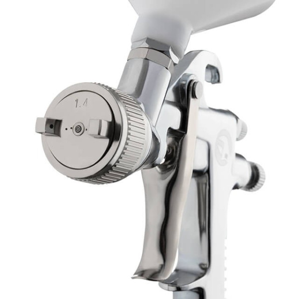 Paint gun pneumatic HP, nozzle 1.4 mm, upper plastic tank 600 ml, 5 bar Intertool PT-0111