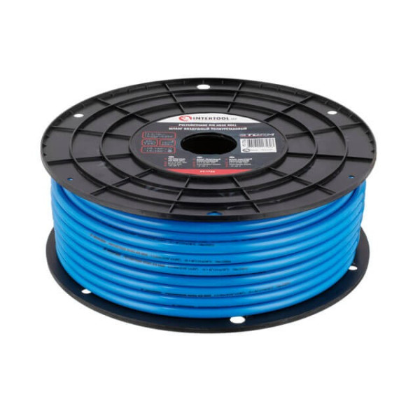 Straight polyurethane hose, 6.5*10 mm, 50 m, plastic reel, STORM Intertool PT-1756