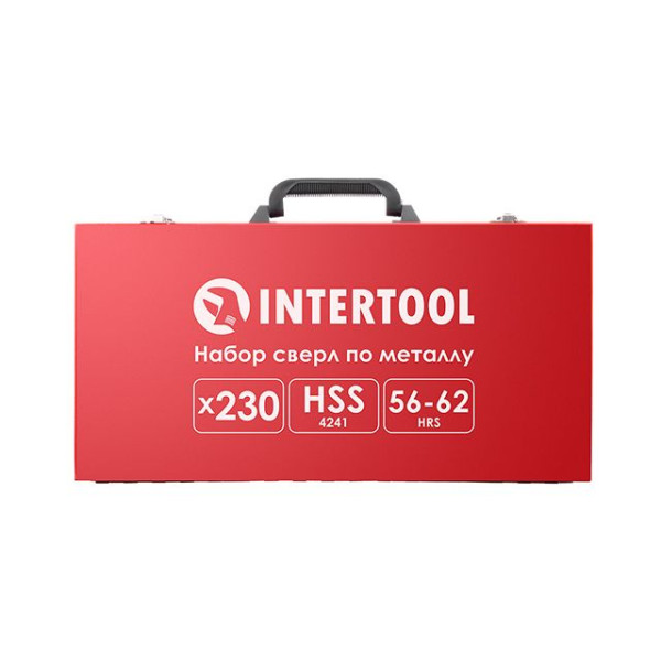 Set of HSS drills 230 units In a metal case Intertool SD-0309