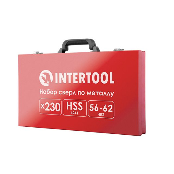 Set of HSS drills 230 units In a metal case Intertool SD-0309