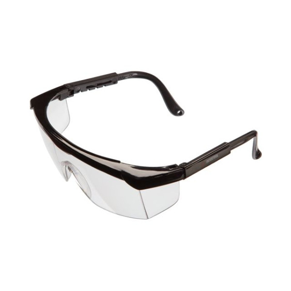 Transparent safety glasses, polycarbonate lens material, adjustable nylon earmuffs, impact protection, optical class 1 Intertool SP-0080