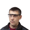 Transparent safety glasses, polycarbonate lens material, adjustable nylon earmuffs, impact protection, optical class 1 Intertool SP-0080
