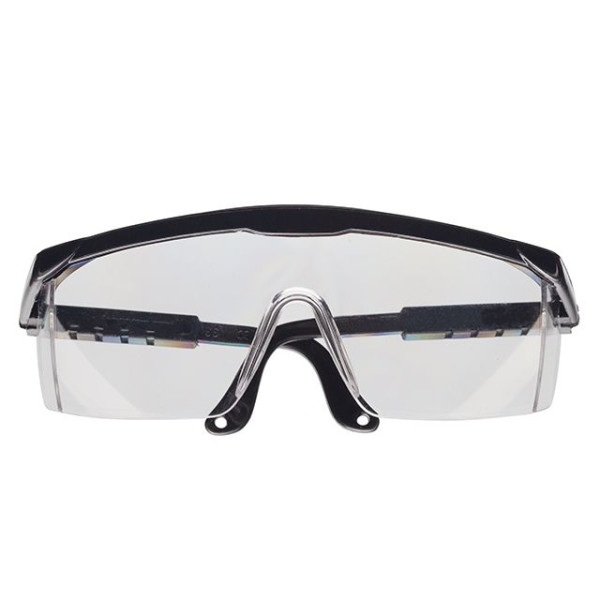 Transparent safety glasses, polycarbonate lens material, adjustable nylon earmuffs, impact protection, optical class 1 Intertool SP-0080