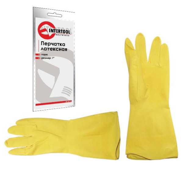 Рукавичка латексна 8/М Intertool SP-0017