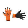 Orange knitted synthetic glove, covered with black ribbed latex on the palm 9 Intertool SP-0120
