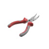 Pliers elongated curved precision with two-component covers on the handles, 115 mm Intertool NT-0103