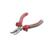 Pliers elongated curved precision with two-component covers on the handles, 115 mm Intertool NT-0103