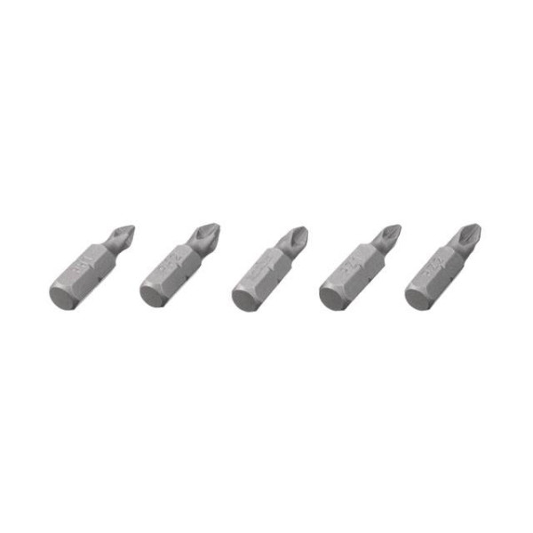Комплект викруткових насадок PH1, PH2, PZ1, PZ2 1/4*25 мм упаков. 5 одиниць Intertool VT-0210