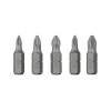 Комплект викруткових насадок PH1, PH2, PZ1, PZ2 1/4*25 мм упаков. 5 одиниць Intertool VT-0210