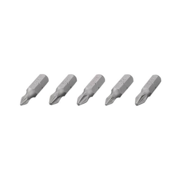 Комплект викруткових насадок PH1, PH2, PZ1, PZ2 1/4*25 мм упаков. 5 одиниць Intertool VT-0210