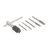 Set of taps with a T-shaped holder 6 units (M4, M5, M6, M8, M10) Intertool SD-8018