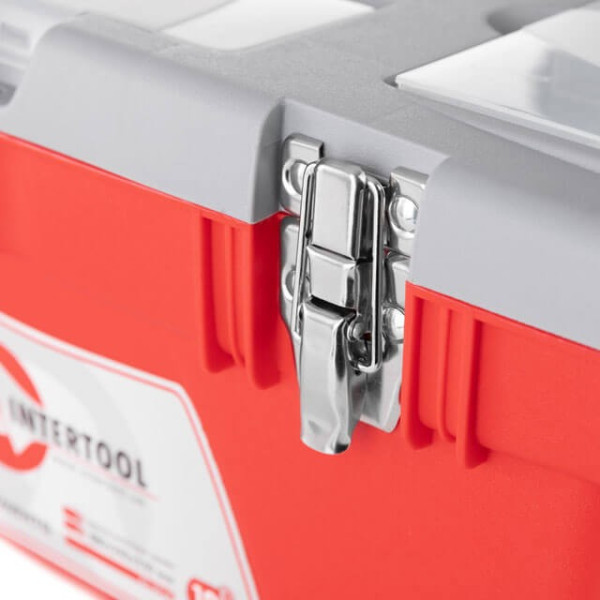 A set of metal tool boxes. with locks 3 units (BX-0513 13 / BX-0516 16 / BX-0518 18) Intertool BX-0503