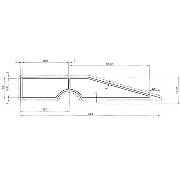Trapezoidal rule 150 cm Intertool MT-2215