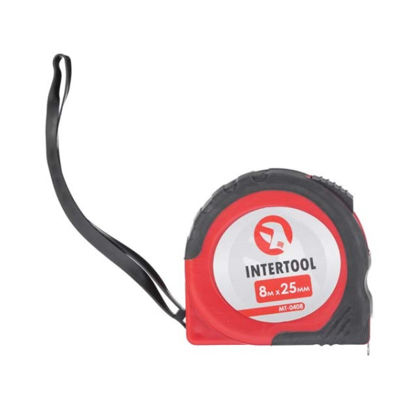Рулетка с фиксатором 8 м x 25 мм Intertool MT-0408