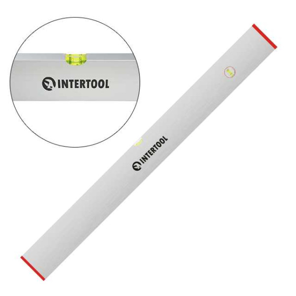 Правило-рівень 1000 мм, 2 капсули, вертикальний і горизонтальний Intertool MT-2010