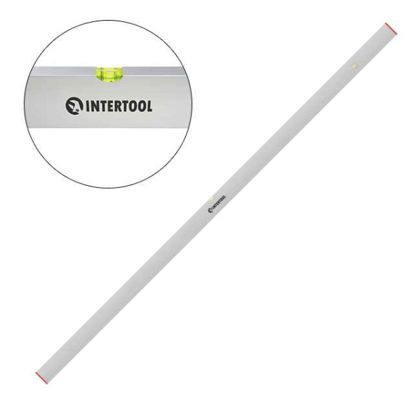 Ruler-level 3000 mm, 2 capsules, vertical and horizontal Intertool MT-2031