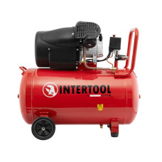 Compressor 100 l, 2.23 kW, 220 V, 10 atm, 354 l/min, 2 cylinders Intertool PT-0005