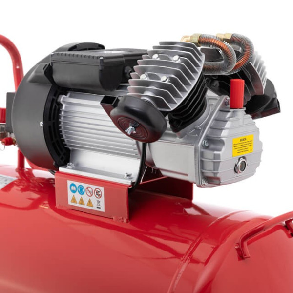 Компрессор 100 л, 3 кВт, 220 В, 10 атм, 420 л/мин, 2 цилиндра. Intertool PT-0008