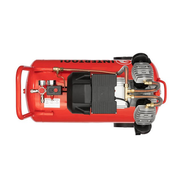 Компрессор 100 л, 3 кВт, 220 В, 10 атм, 420 л/мин, 2 цилиндра. Intertool PT-0008