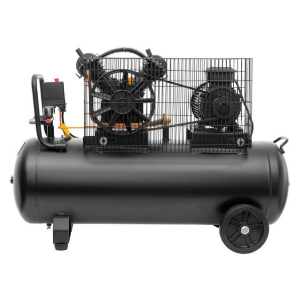 Compressor 100 l, 3 kW, 380 V, 10 atm, 500 l/min, 2 cylinders Intertool PT-0013