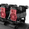 Compressor 100 l, 3x1.1 kW, 220 V, 8 atm, 480 l/min, 1400 rpm, low noise, oil-free, 6 cylinders Intertool PT-0028