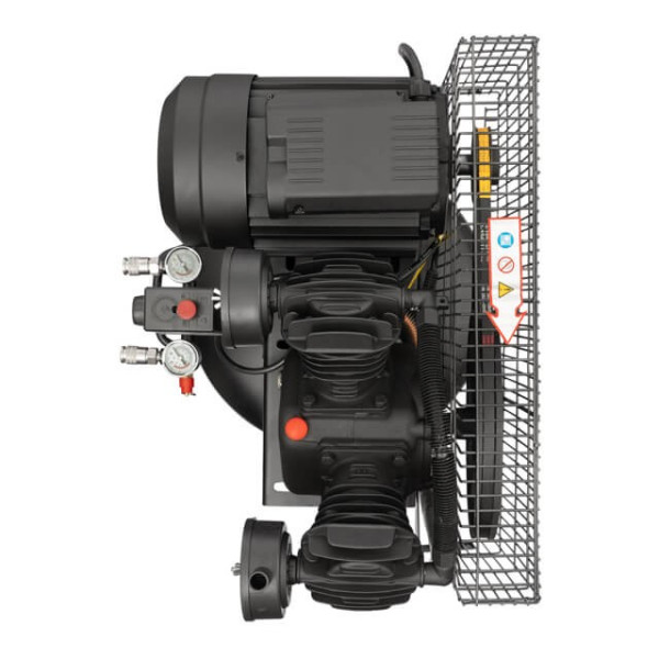 Compressor 100 l, vertical, 3 kW, 220 V, 10 atm, 500 l/min. 2 Intertool PT-0017 cylinders
