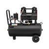 Compressor 24 l, 1.1 kW, 220 V, 8 atm, 160 l/min, 1400 rpm, low noise, oil-free, 2 cylinders Intertool PT-0026