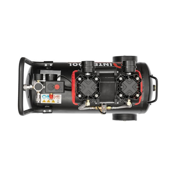 Compressor 24 l, 1.1 kW, 220 V, 8 atm, 200 l/min, 2800 rpm, oil-free, 2 cylinders Intertool PT-0029