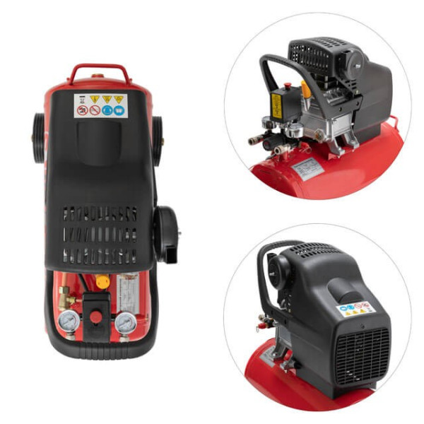 Компрессор 24 л, 1.5 кВт, 220 В, 8 атм, 206 л/мин. Intertool PT-0009