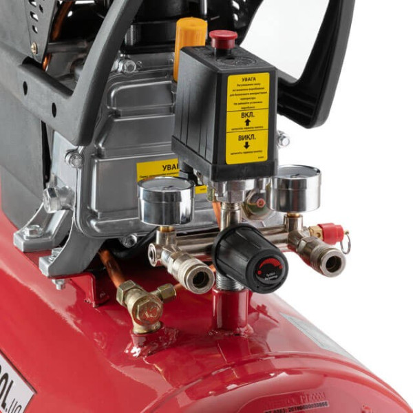 Компрессор 50 л, 1500 Вт, 220 В, 8 атм, 206 л/мин. Intertool PT-0003