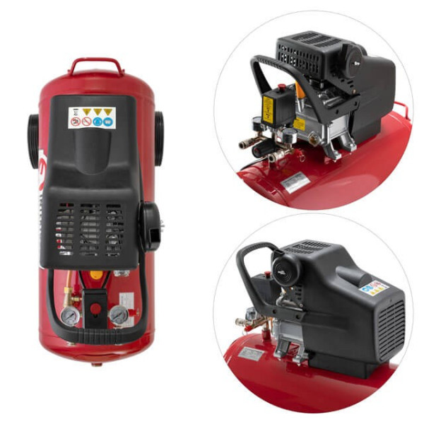 Компрессор 50 л, 1500 Вт, 220 В, 8 атм, 206 л/мин. Intertool PT-0003