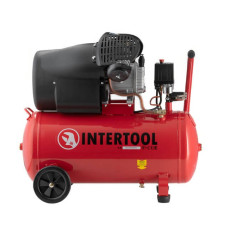 Compressor 50 l, 2230 W, 220 V, 10 atm, 354 l/min, 2 cylinders Intertool PT-0004