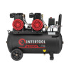 Compressor 50 l, 2x1.1 kW, 220 V, 8 atm, 400 l/min., 2800 rpm, oil-free, 4 cylinders Intertool PT-0030