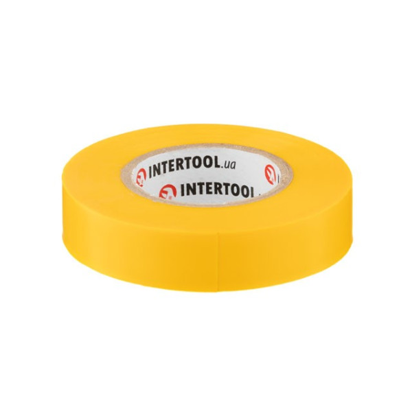 Стрічка ізоляційна 0.15 мм*17 мм*20 м жовта Intertool IT-0052