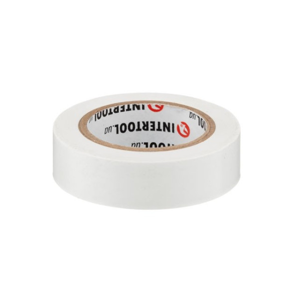 Insulating tape, 17 mm*10 m * 0.15 mm, white Intertool IT-0033