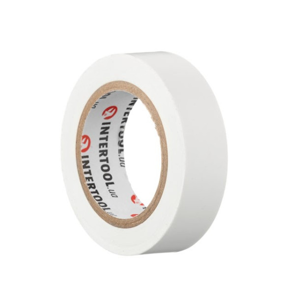 Insulating tape, 17 mm*10 m * 0.15 mm, white Intertool IT-0033