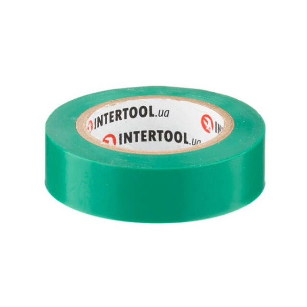 Стрічка ізоляційна, 17 мм*10 м*0,15 мм, зелена Intertool IT-0031