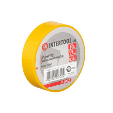 Insulating tape, 17 mm*10 m * 0.15 mm, yellow Intertool IT-0032